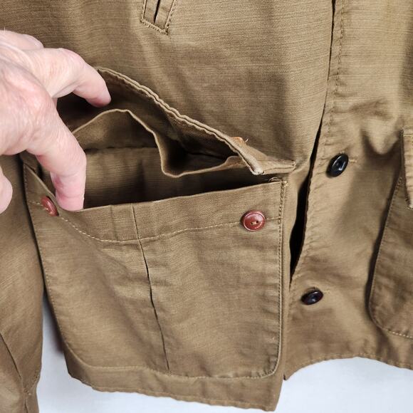 G-Star RAW Norris Blazer Jacket Youth XXL Brown Stand Collar EUC - Picture 9 of 16